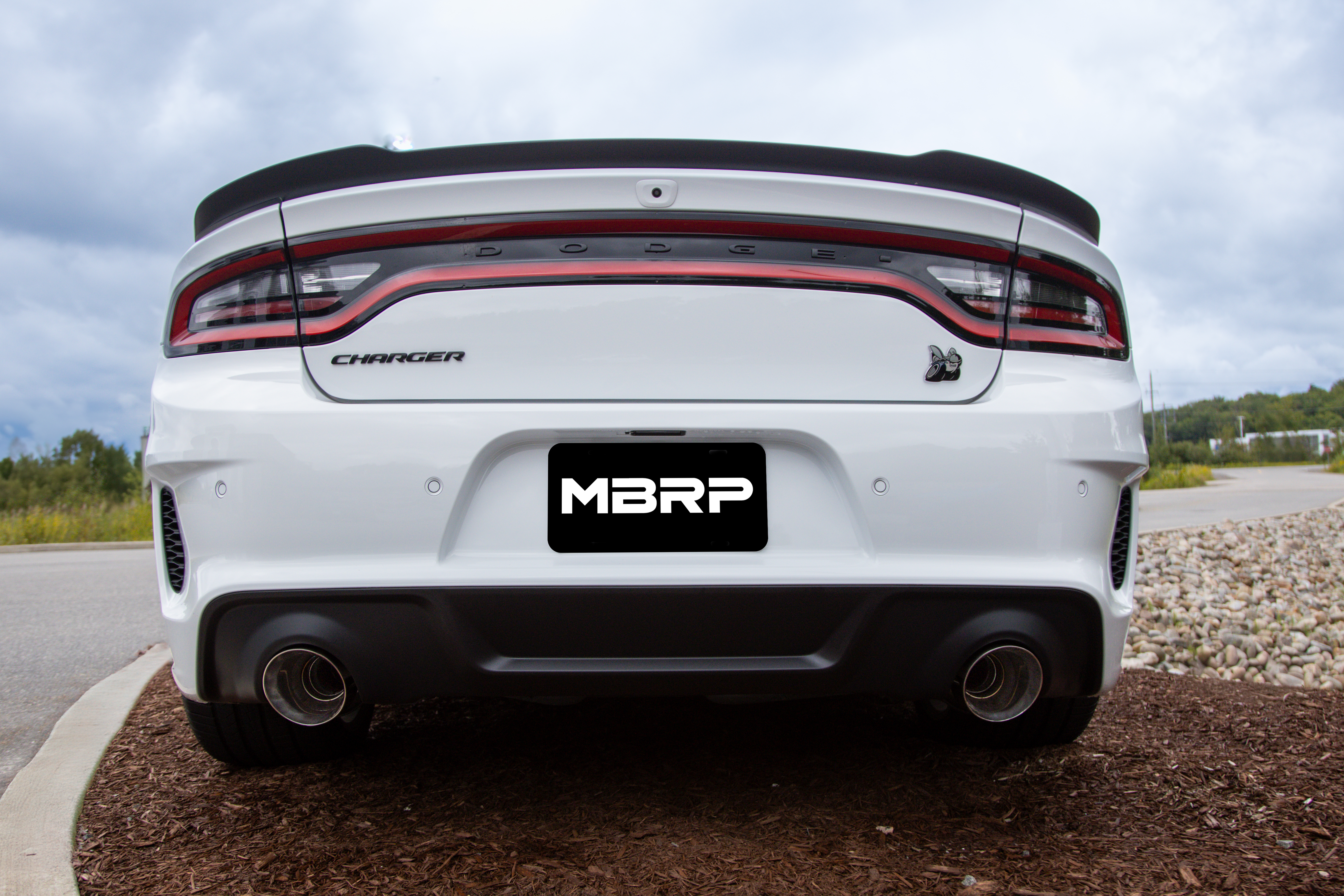 MBRP Exhaust 5in. OD, SEC 70 Inlet, 7.7in. In Length, Dual Wall, Angle Cut, Tip Pairs.